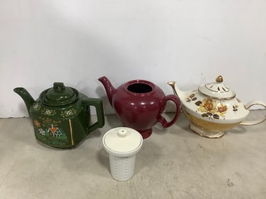 Decorative teapots(McCormick, Arthur Wood, and more-tallest 7in.)