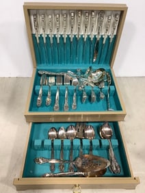 International Silver Co. tarnish resistant chest(14.5in.x11in.5.5in.) and vintage Community Ballad