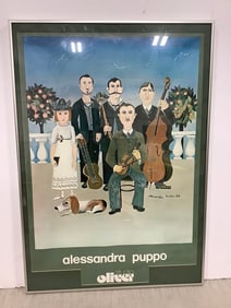 Framed 1978 Alessandra Puppo art print(19in.x27in.)
