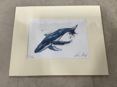 Humpback whale signed print(8in.x10in.)