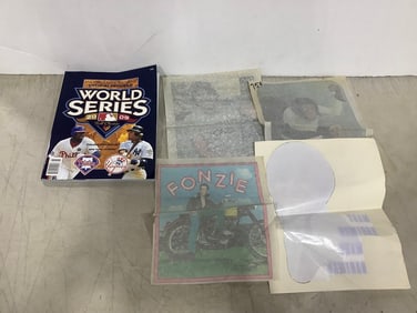 2009 World Series yearbook and vintage design transfers