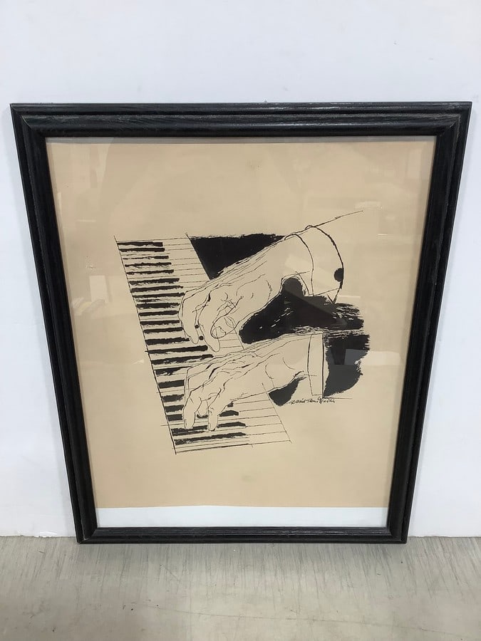 Framed artwork signed David Stone Martin(16in.x20in.) (1 of 1)