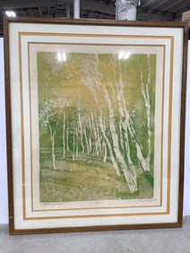 Entering Rest framed print signed R. Raddick(33in.x39in.)