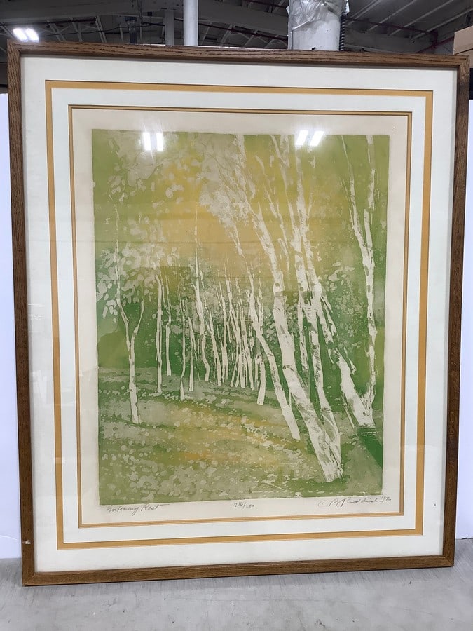 Entering Rest framed print signed R. Raddick(33in.x39in.) (1 of 1)