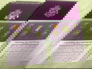 1990 US Mint Proof coin sets