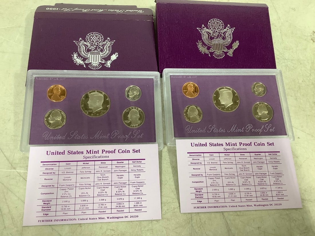 1990 US Mint Proof coin sets (1 of 1)