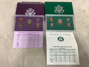 1990 and 1997 US Mint Proof coin sets