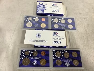 2002 US Mint Proof coin sets