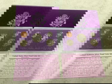 1992 US Mint Proof coin sets