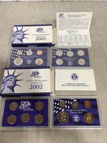 2002 US Mint Proof coin sets