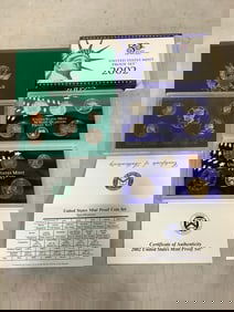 1994 and 2002 US Mint Coin Proof Sets