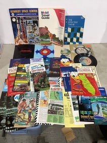 Vintage records, 1960's travel brochures, and more