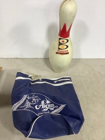 Algiers Miami Beach bag and Brunswick Striker bowling pin