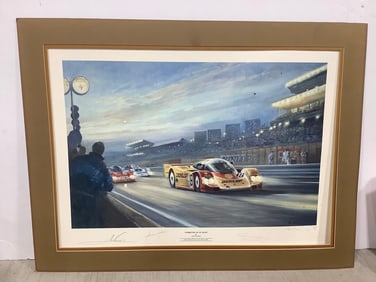 Andrettis at Le Mans print by Alan Fearnley (21.5in.x28.5in.)