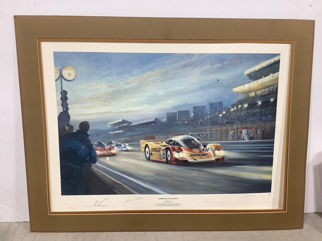 Andrettis at Le Mans print by Alan Fearnley (21.5in.x28.5in.) (1 of 1)