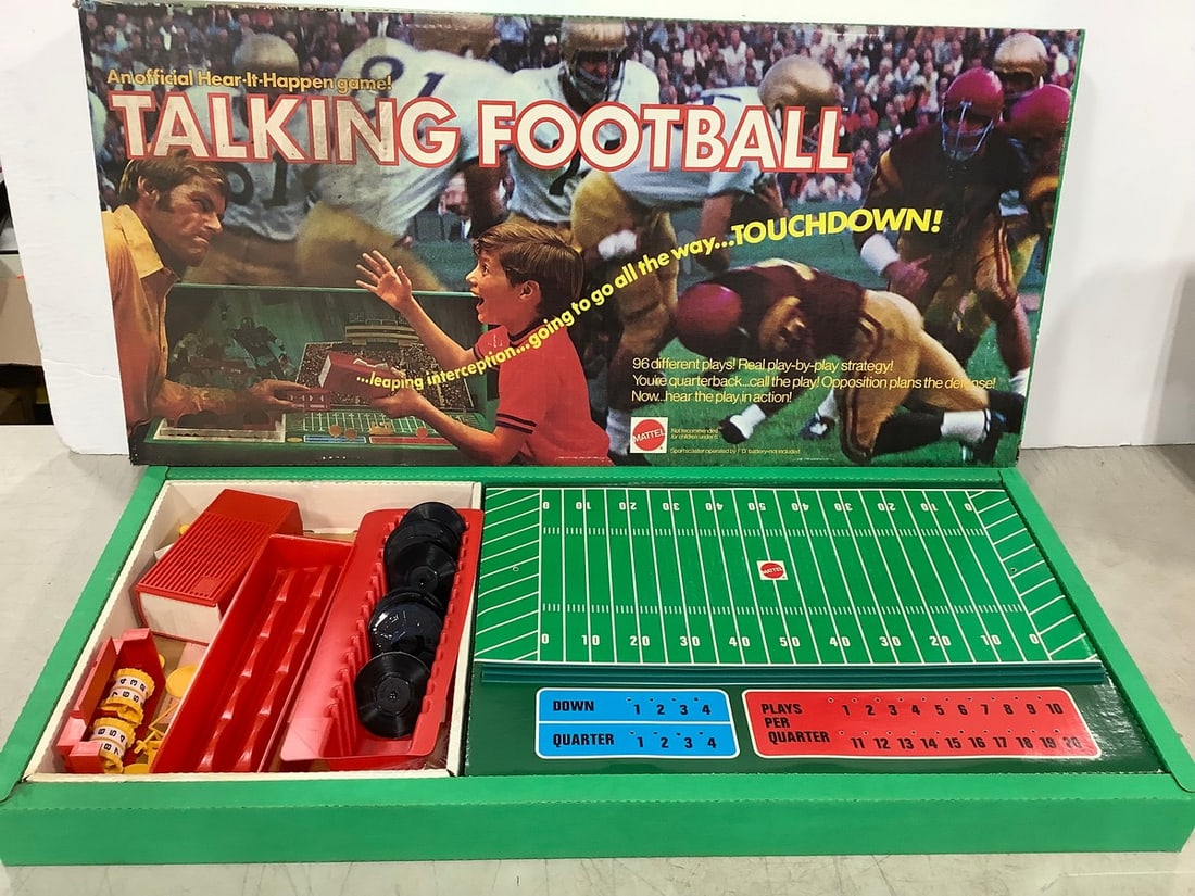 Vintage Talking Football game in box: Vintage Talking Football game in box