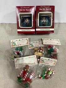 MJ Hummel annual edition Christmas ornaments and Ron Gordon wooden Christmas ornaments(new in