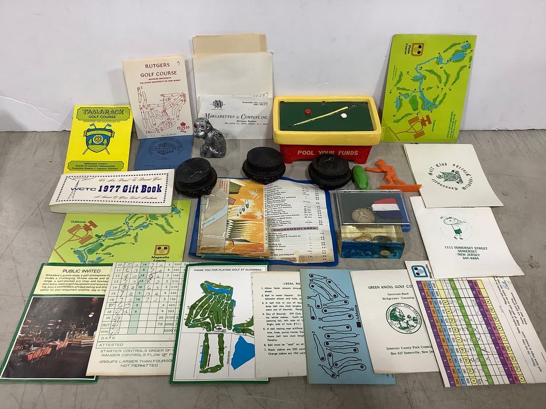 Ceramic Billiards bank, vinatge ephemera, and more: Ceramic Billiards bank, vinatge ephemera, and more