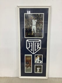 Framed Derek Jeter collage(13.5in.x31.5in.)
