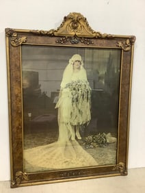 Framed vintage bride photograph(19.5in.x26.5in.)