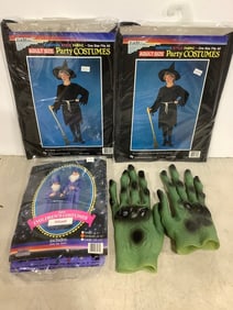 Wizard's Children costume, Adult size witch costumes, and halloween costume gloves