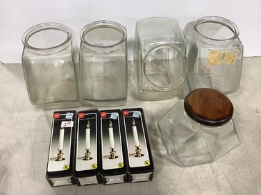Vintage candy glass display jars (Tallest - 8in)