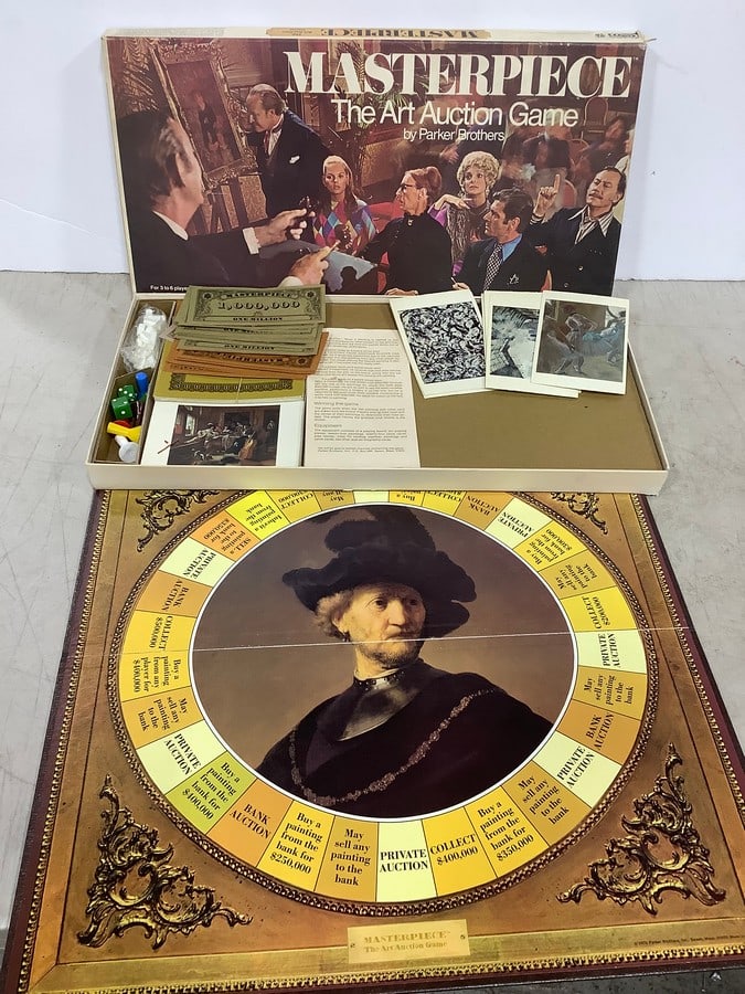 Vintage Masterpiece Art Auction Game by Parker Brothers in box: Vintage Masterpiece Art Auction Game by Parker Brothers in box