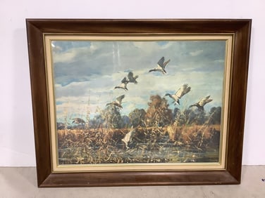 Framed scenic artwork(23.5in.x29.5in.)
