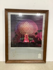 Framed EPCOT center photographic print(20.5in.x26.5in.)