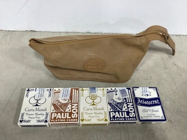 Vintage Zino Davidoff travel bag with playing cards