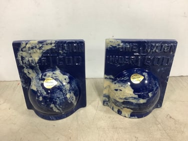 Georgia Marble cultured bookends(6in.tall)