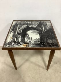 Arco di Drusso table print design by Luigi Rossini(16in.x15in.x15in.)