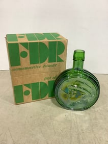 First Edition FDR commemorative decanter(8in.tall)