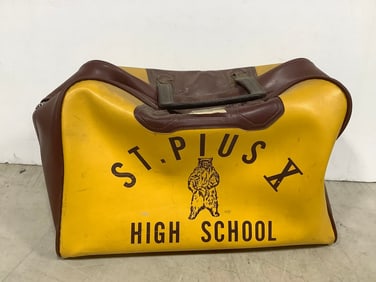 St. Pius High School Leather Bag (handle broken)