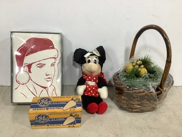 Elvis Christmas Cards, Minnie Mouse Doll, Vintage Christmas Lights, and more