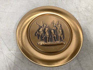 Frederik Remington Roman Bronze Works Plate
