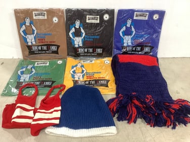 Mens Athetic Shirts (size: m) *sealed,* Crocheted Scarf, and more