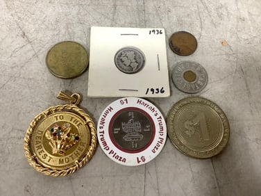Vintage Tokens, Pendant, and more