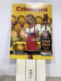 Ocktoberfest Playmate Advertisment with Signature (18inx25in)