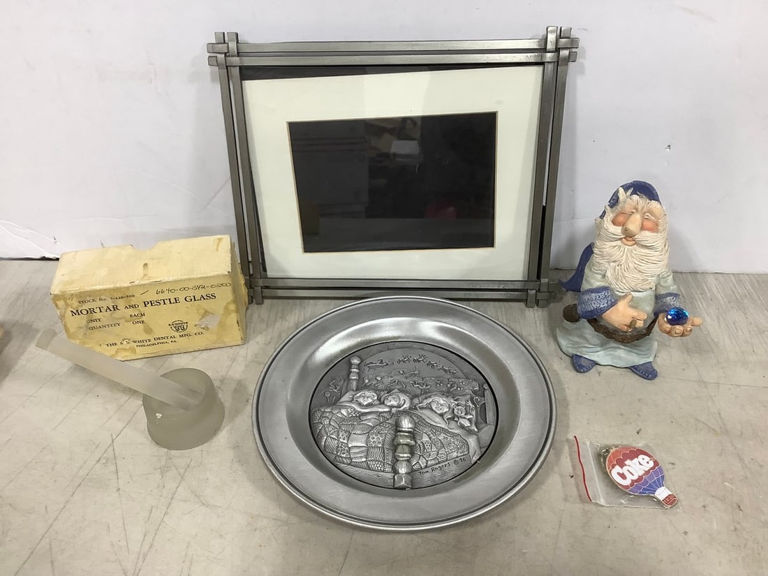Wizard Figure (5.5in Tall), Coca-Cola Keychain, 1976 Silver Plate, and more (1 of 1)