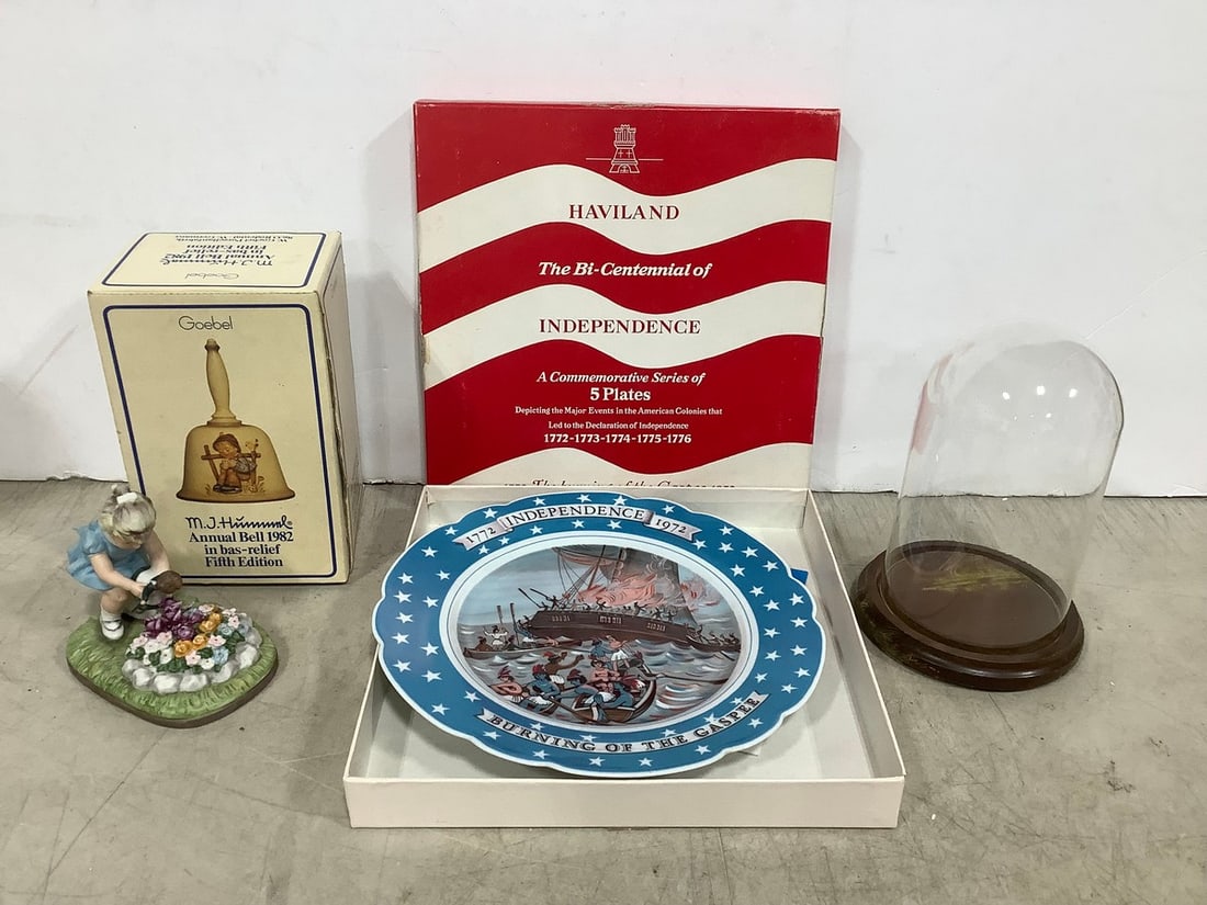Bi-Centennial of Independence Plate, Goebel Bell, Ceramic Figure, and more (1 of 1)