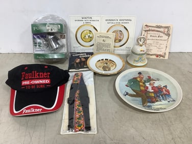 Decorative Goebel Plate (8.5in), Massaging Showerhead, Ceramic Bell and more