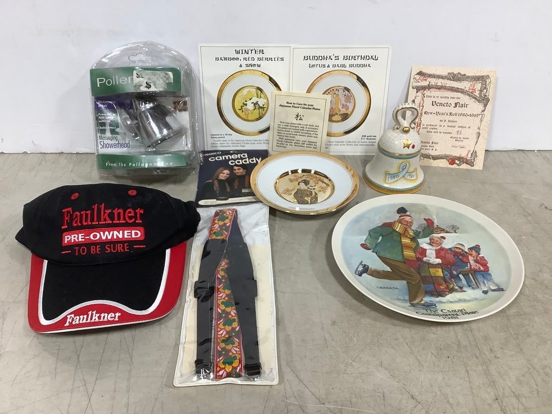 Decorative Goebel Plate (8.5in), Massaging Showerhead, Ceramic Bell and more: Decorative Goebel Plate (8.5in), Massaging Showerhead, Ceramic Bell and more