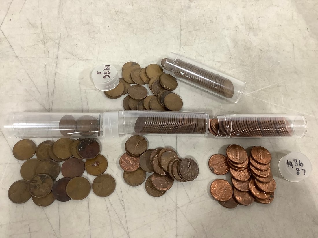 1986 thru 1989 Pennies: 1986 thru 1989 Pennies