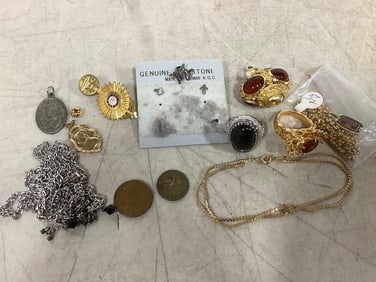 Various Pendants, Rings, Coins, and more