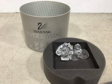 Swavorski silver floral crystal decor(3in.long)