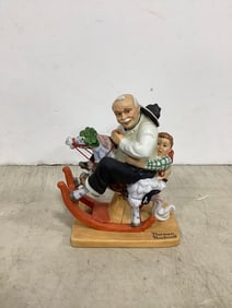 Norman Rockwell Gramps at the Reins porcelain figure(6in.tall)