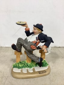 Norman Rockwell Caught in the Act porcelain figure(6.5in.tall)