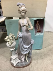 Lladro Paris in Bloom porcelain figure(15in.tall)