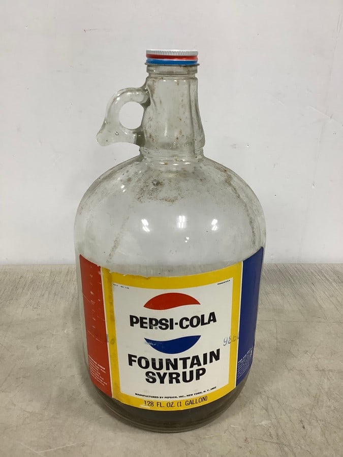 Vintage Pepsi Cola fountain syrup one gallon glass bottle(12.5in.tall) (1 of 1)